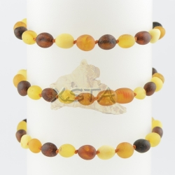 Amber bracelet mix olive raw beads with clasp